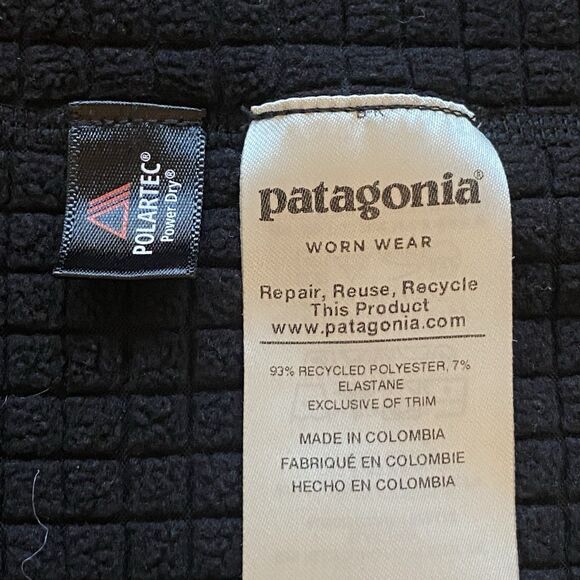 Patagonia R1 Air Tech Fleece 1/4 Zip Pullover Black – Size XL - Picture 4 of 14